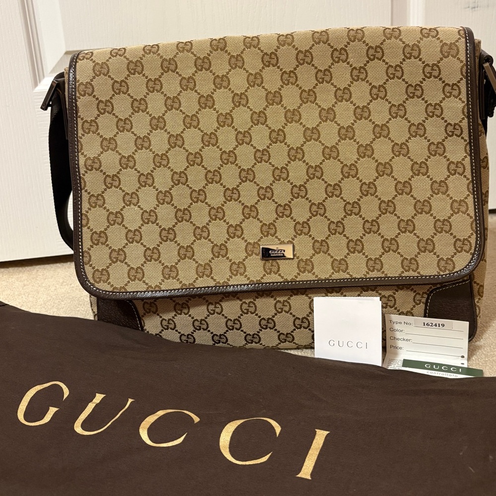 Gucci Brown GG Monogram Messenger Bag